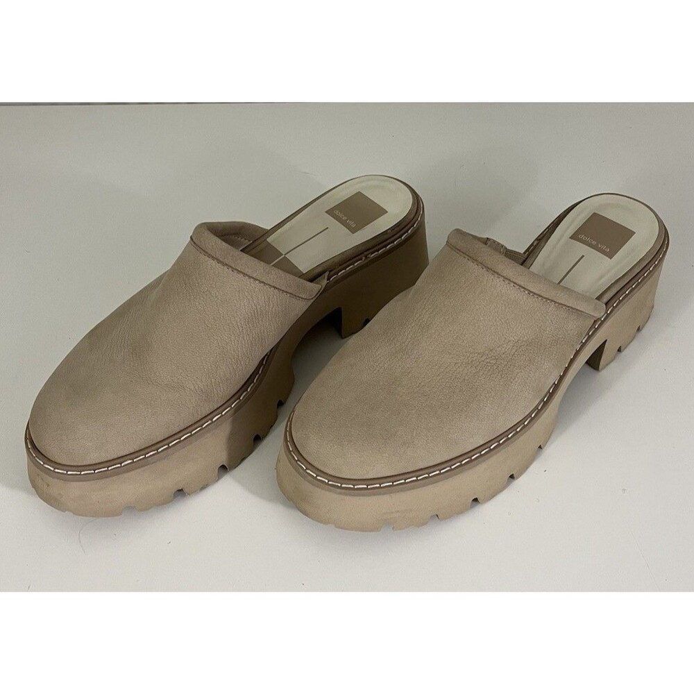 Dolce Vita Leora Y2K Style Platform Clogs Women’s Sz 11 Minimalist Beige